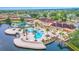 Aerial view of resort style pool, clubhouse and waterpark at 2647 Corvette Ln, Kissimmee, FL 34746