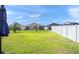 A spacious backyard, fully fenced and ready for outdoor activities and enjoyment at 3201 Sweet Acres Pl, St Cloud, FL 34772