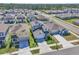 Aerial view of a neighborhood featuring well-maintained homes and green spaces at 659 Daring Dr, Davenport, FL 33837