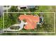 Aerial view showing house layout, private pool, driveway, and professional landscaping at 12820 Butler Bay Ct, Windermere, FL 34786