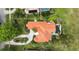 Aerial view showing house layout, private pool, driveway, and professional landscaping at 12820 Butler Bay Ct, Windermere, FL 34786