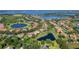 Expansive aerial view featuring a neighborhood with mature trees, serene ponds, and well-maintained residences at 12860 Jacob Grace Ct, Windermere, FL 34786