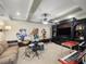 Game room with a drumset, ping pong table, keyboard, couch, and entertainment system at 12860 Jacob Grace Ct, Windermere, FL 34786