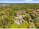 Expansive aerial shot reveals a neighborhood nestled amidst trees, highlighting community and serene surroundings at 13128 Devonshire Rd, Orlando, FL 32832