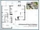 Floor plan with primary bedroom, kitchen, living room, two baths, and a deck at 1000 Winderley Pl # 237, Maitland, FL 32751