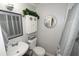 Cozy full bathroom includes a toilet, sink and shower stall at 1009 Troon Trce, Winter Springs, FL 32708