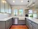 Charming kitchen with stainless dishwasher, farmhouse sink, and open shelving for a modern aesthetic at 16 N Lawsona Blvd, Orlando, FL 32801