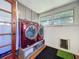 Laundry room with included washer and dryer, doggie door and storage at 16 N Lawsona Blvd, Orlando, FL 32801