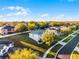 Aerial view of a home and neighborhood with mature trees and well-maintained lawns at 1865 Sanderling Dr, Clermont, FL 34711