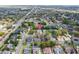 Expansive aerial view of a residential neighborhood with tree-lined streets and well-maintained homes in a suburban setting at 413 Country Wood Cir, Lake Mary, FL 32746