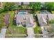 Aerial view of the single Gathering home highlighting the manicured lawn and landscaping at 413 Country Wood Cir, Lake Mary, FL 32746