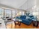 Bright living room with large windows, hardwood floors, and comfortable seating at 413 Country Wood Cir, Lake Mary, FL 32746