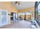 This patio has an outdoor ceiling fan, is fully screened, and is covered at 835 Longleaf Pine Ct, Orlando, FL 32825