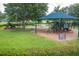 Community playground featuring play structures, swings, and slides shaded by a large canopy at 3415 Sagebrush St, Harmony, FL 34773