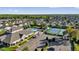 Aerial view of community pool, tennis court, clubhouse, and parking at 346 Vista Oaks Way, Davenport, FL 33837