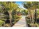 A walkway surrounded by beautiful greenery leads to a community pool at 3734 Safflower Terrace, Oviedo, FL 32766