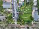 High aerial view of neighborhood gardens and neighborhood parking lot at 421 Broadway Ave, Orlando, FL 32803