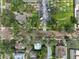 High aerial view of neighborhood streets lined with mature trees and homes, showing neighborhood walkability at 421 Broadway Ave, Orlando, FL 32803