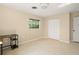 Bedroom featuring ceiling fan, window, and closet with louvered doors at 1109 Denton Rd, Winter Park, FL 32792