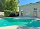 Relaxing backyard pool area with well-maintained landscaping and patio at 1213 Richmond Rd, Winter Park, FL 32789