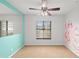 bedroom with painted walls, carpet, and a ceiling fan at 1317 S Pine Ridge Cir # 1317, Sanford, FL 32773