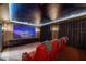 Home theater showcasing a large display screen and tiered, cozy seating at 1412 Moon Valley Dr, Davenport, FL 33896