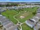 An aerial view of a neighborhood park and surrounding homes at 1740 Standing Rock Cir, Oakland, FL 34787