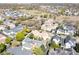 Aerial view of a neighborhood showcasing a property with a large backyard near Blue Jacket Park and North Union Park at 2161 Snow Rd, Orlando, FL 32814