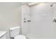 Bright bathroom with new shower, new toilet, and upgraded fixtures and finishes at 3288 Brewster Dr, Kissimmee, FL 34743