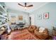 Vibrant ' room with colorful decor, hardwood floors, and comfortable beanbag chairs at 428 Highland Ave, Orlando, FL 32801