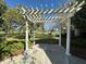 Beautifully landscaped pergola offers peaceful respite to view the neighborhood's common green space at 2168 Continental St, St Cloud, FL 34769