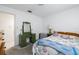 Tranquil bedroom featuring neutral walls, soft carpet and vintage-style furniture at 3030 Kingfisher Dr, Orlando, FL 32806