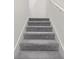 Carpeted staircase with white risers leads to the upper level at 3483 Salvia Ct, Tavares, FL 32778