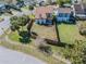 Aerial view of the home and yard in a residential neighborhood at 7861 Copperfield Ct, Orlando, FL 32825