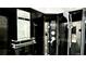 Luxurious black shower with multiple jets and rainfall shower head at 8854 Oak Landings Ct, Orlando, FL 32836