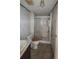 Simple bathroom with shower, ideal for renovation to customize this space with updated finishes at 20144 Se 156Th St, Umatilla, FL 32784