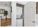 Conveniently located stacked washer and dryer unit in a closet at 16613 Caribbean Breeze Way # 34714, Clermont, FL 34714