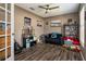 Functional office with hardwood floors, natural light, and ample storage space at 2005 Blackbird Dr, Apopka, FL 32703