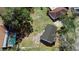 Aerial view of fenced backyard with grass and mature trees at 509 Nicole Blvd, Ocoee, FL 34761