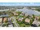 Beautiful aerial view of a home's location in a serene lakeside community with mature landscaping at 7135 Ticklegrass St, Winter Garden, FL 34787