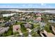 Overhead view of a charming home in a scenic lakeside community, surrounded by lush greenery and beautiful landscaping at 7135 Ticklegrass St, Winter Garden, FL 34787