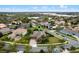 Captivating aerial shot of a home in a lakeside neighborhood, showcasing its attractive landscaping and ideal location at 7135 Ticklegrass St, Winter Garden, FL 34787