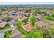 Neighborhood aerial showcasing tree-lined streets and diverse home styles in a desirable location at 769 Dunlap Cir, Winter Springs, FL 32708