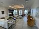 Bright lounge area with comfortable sofas, modern decor, and a glimpse of the kitchen at 11137 Lore Way, Orlando, FL 32832