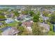 Overhead view of a property in a neighborhood featuring screened-in pools and lush landscaping at 1306 Pleasantridge Pl, Orlando, FL 32835
