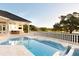 Gorgeous backyard pool with bar seating and picturesque green views at 2207 Cairns Ct, Orlando, FL 32835
