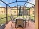 The screened in patio features a table with chairs and an umbrella at 2706 Bushman Dr, Kissimmee, FL 34746