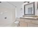 Bathroom featuring a tub, tile floors, and vanity with granite countertop at 713 Saint Matthew Cir, Altamonte Springs, FL 32714