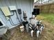 The home's pool equipment installed outside on a grassy area of the lawn at 924 Mill Road Ln, Port Orange, FL 32127