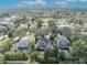 Stunning aerial view of a residential neighborhood, with lush trees, green lawns, and a nearby park area at 1741 Pine Ave, Winter Park, FL 32789